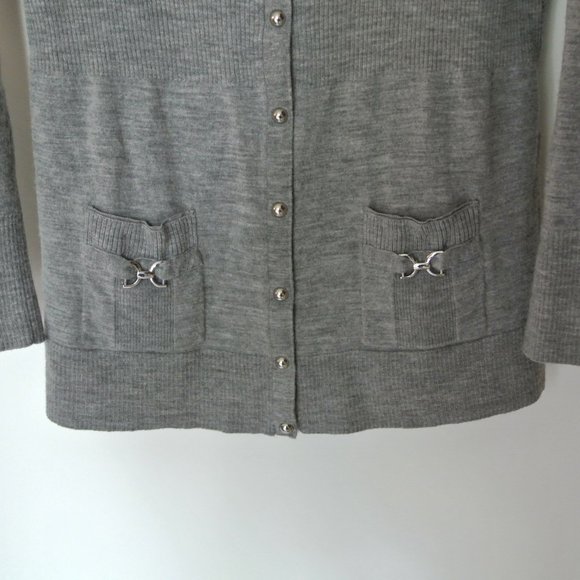 White House Black Market Wool Boyfriend Cardigan L - Picture 12 of 14